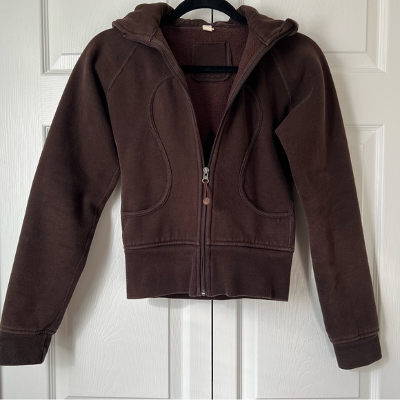 Lululemon Chocolate Brown Scuba Full-Zip Hoodie Size 4 - Picture 6 of 16
